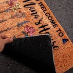 Personalizzato fiore di nascita Casa della nonna zerbino di benvenuto antiscivolo durevole per interni all'aperto regalo di inaugurazione della casa per la nonna mamma