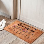 Personalizzato fiore di nascita Casa della nonna zerbino di benvenuto antiscivolo durevole per interni all'aperto regalo di inaugurazione della casa per la nonna mamma