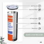 Personalizzato 20 oz infermiere Food Grade Skinny Tumbler tazza in acciaio inox riutilizzabile bottiglia d'acqua regalo per il personale medico inferm