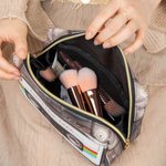 Gepersonaliseerde Retro Cassetteband Lederen Cosmetische Tas Gift voor Muziekliefhebber