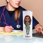 Personalizzato 20 oz infermiere Food Grade Skinny Tumbler tazza in acciaio inox riutilizzabile bottiglia d'acqua regalo per il personale medico inferm
