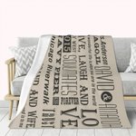 Manta personalizada para pareja Manta de sofá con texto Accesorio de camping Recuerdo de amor romántico Aniversario de boda Regalo de San Valentín par