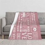 Manta personalizada para pareja Manta de sofá con texto Accesorio de camping Recuerdo de amor romántico Aniversario de boda Regalo de San Valentín par