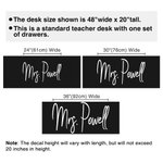 Personalized Colorful Teacher Desk Decal Stickers with Polka Dots for Classroom Kindergarten Primary School Teaching Supplies