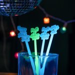 Personalisierte Mehrfarbige Rührstäbe mit Text aus Glänzendem Acryl 10er Set Getränk Cocktail Deko Hochzeit Geburtstag Party Essentials