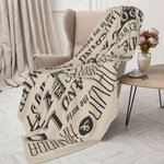 Manta personalizada para pareja Manta de sofá con texto Accesorio de camping Recuerdo de amor romántico Aniversario de boda Regalo de San Valentín par