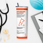 Bicchiere dritto e sottile in acciaio inossidabile di grado alimentare con cannuccia Regalo di laurea personalizzato per infermiere o medico da 20 onc