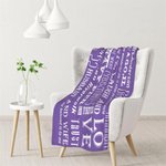 Manta personalizada para pareja Manta de sofá con texto Accesorio de camping Recuerdo de amor romántico Aniversario de boda Regalo de San Valentín par