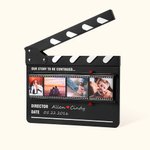 Henkilökohtainen Rolling Kuvat puinen koriste elokuva Clapperboard Design Vuosipäivä Ystävänpäivä Romanttinen lahja pariskunnalle