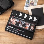 Henkilökohtainen Rolling Kuvat puinen koriste elokuva Clapperboard Design Vuosipäivä Ystävänpäivä Romanttinen lahja pariskunnalle