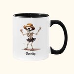 Mug 330ml Personnalisé avec Nom Style Danseur de Squelette Cadeau Fête Halloween pour Famille Amis