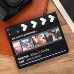 Henkilökohtainen Rolling Kuvat puinen koriste elokuva Clapperboard Design Vuosipäivä Ystävänpäivä Romanttinen lahja pariskunnalle