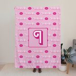 Couverture personnalisée sur le thème de Pouée Rose Couverture de haute qualité super douce avec le nom et l'initiale Cadeau d'anniversaire pour elle