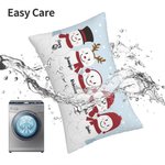 Personalizado 1-5 Familia Muñecos de nieve Cojín Arrojar Funda de almohada con nombres de Navidad Día de Acción de Gracias Decoración para el hogar Fa