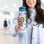 Henkilökohtainen Sairaanhoitaja Päivittäiset vahvistukset 32oz Water Tracker Bottle Sairaanhoitaja Valmistumislahja Rn Kiitos lahja Sairaanhoitaja viikon lahja