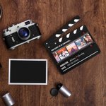 Henkilökohtainen Rolling Kuvat puinen koriste elokuva Clapperboard Design Vuosipäivä Ystävänpäivä Romanttinen lahja pariskunnalle