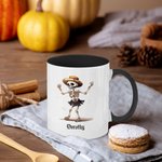 Mug 330ml Personnalisé avec Nom Style Danseur de Squelette Cadeau Fête Halloween pour Famille Amis