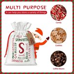 Personalized Drawstring Gift Bag with Name and Initial Gift for Children Kid Christmas Birthday Party Anniversary