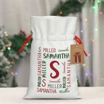 Personalized Drawstring Gift Bag with Name and Initial Gift for Children Kid Christmas Birthday Party Anniversary