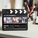 Henkilökohtainen Rolling Kuvat puinen koriste elokuva Clapperboard Design Vuosipäivä Ystävänpäivä Romanttinen lahja pariskunnalle