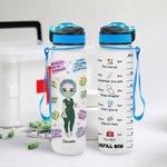 Henkilökohtainen Sairaanhoitaja Päivittäiset vahvistukset 32oz Water Tracker Bottle Sairaanhoitaja Valmistumislahja Rn Kiitos lahja Sairaanhoitaja viikon lahja