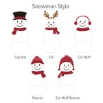Personalizado 1-5 Familia Muñecos de nieve Cojín Arrojar Funda de almohada con nombres de Navidad Día de Acción de Gracias Decoración para el hogar Fa