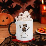 Mug 330ml Personnalisé avec Nom Style Danseur de Squelette Cadeau Fête Halloween pour Famille Amis