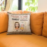 Personalized Besties Partners In Crime Throw Pillow Cover Cushion Birthday Christmas Gift for Besties Sofa Decor