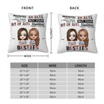 Personalized We Are More Than Besties Throw Pillow Cover Cushion Birthday Christmas Gift for Besties Sofa Decor