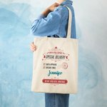 Consegna speciale personalizzata da Babbo Natale Borsa di tela con nome retrò Borsa della spesa riutilizzabile Bomboniera per feste natalizie Idea reg