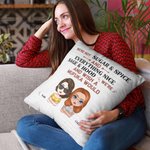 Personalized We're Not Sugar and Spice Everything Nice Throw Pillow Cover Cushion Birthday Christmas Gift for Besties Friends Sofa Decor