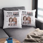 Personalized We Are More Than Besties Throw Pillow Cover Cushion Birthday Christmas Gift for Besties Sofa Decor