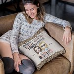 Personalized We Are More Than Besties Throw Pillow Cover Cushion Sofa Decor Birthday Gift for Besties