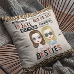 Personalized We Are More Than Besties Throw Pillow Cover Cushion Sofa Decor Birthday Gift for Besties
