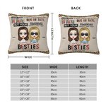 Personalized We Are More Than Besties Throw Pillow Cover Cushion Sofa Decor Birthday Gift for Besties