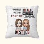 Personalized We Are More Than Besties Throw Pillow Cover Cushion Birthday Christmas Gift for Besties Sofa Decor