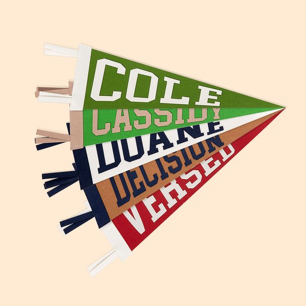 Bandera de fieltro clásica personalizada con texto Decoración de aulas Regalo de vuelta al cole Regalo para el equipo de profesores