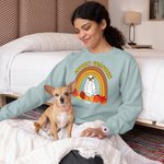 Sweatshirt Personnalisé avec 1-4 Chiens de Fantôme et Noms Spooky Seasons Cadeau Halloween Anniersaire Fête pour Amis Famille
