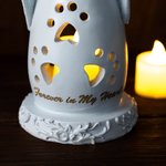 Ángel abrazando a su mascota Figurita portavelas con luz LED Regalo conmemorativo por la pérdida de una mascota