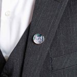 Personalised Photo Lapel Pin Memorial Boutonniere Pin Wedding Father's Day Gift for Men Groomsmen