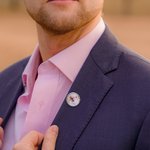 Personalised Photo Lapel Pin Memorial Boutonniere Pin Wedding Father's Day Gift for Men Groomsmen