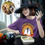 Maglietta personalizzata Halloween Dog Ghost Shirt Spooky Seasons Shirt Regalo di Halloween divertente per gli amici amanti dei cani Regalo per gli am