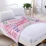 Couverture en flanelle ou en sherpa personnalisée de haute qualité avec initiale du nom Cadeau pour un enfant ou un ami