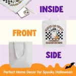 Gepersonaliseerde Happy Halloween Creep It Real Treat Bag Spookachtige Skelet Pompoen Tote Bag Home Decoratie Halloween Cadeau voor Familie Vrienden