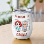 Personalizzato Partners In Crime Bestie Quote Wine Tumbler con cannuccia Divertente regalo di Natale di compleanno per la migliore amica Bestie