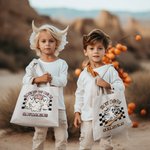 Gepersonaliseerde Happy Halloween Creep It Real Treat Bag Spookachtige Skelet Pompoen Tote Bag Home Decoratie Halloween Cadeau voor Familie Vrienden