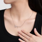 Personalized Name Necklace with Birth Flower Mother's Day Birthday Day Floral Jewellery Gift for Women