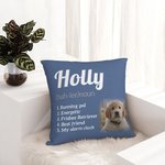 Gepersonaliseerd Multicolor Kussenovertrek met Foto en Tekst Verjaardags- of Kerstcadeau voor Huisdierliefhebber