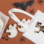 Personalized Halloween Skeleton DIY Treat Bag Trick or Treat Bag with Handles Reusable for Halloween Party Favors Supplies