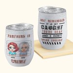 Personalizzato Partners In Crime Bestie Quote Wine Tumbler con cannuccia Divertente regalo di Natale di compleanno per la migliore amica Bestie